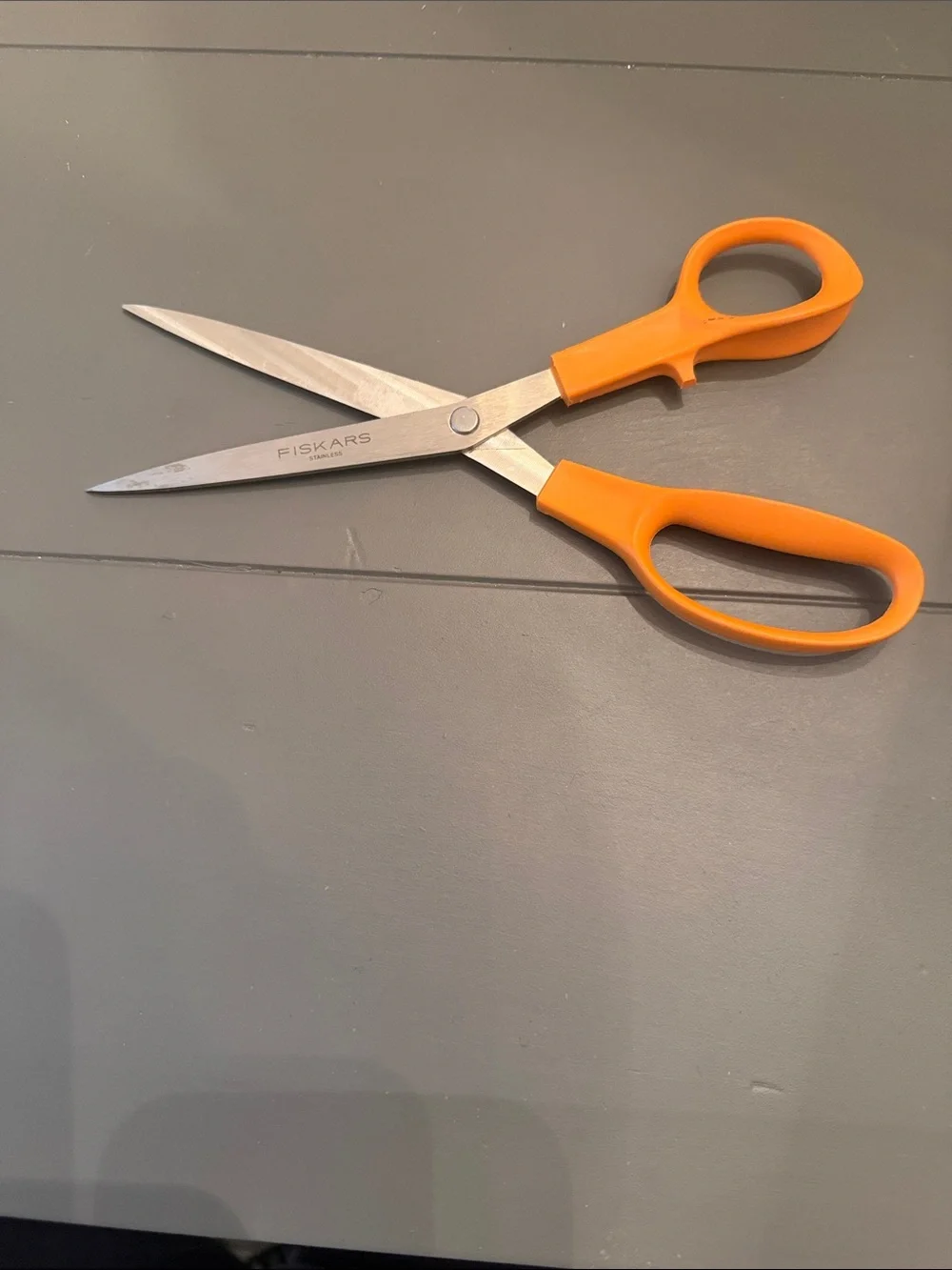 Fiskars USA original Shears Scissors Orange Handle Cut Crafts Fabrics 🐈‍⬛